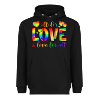 Black all for love and love for love Heavyweight Hoodie - LillyAllenDesigns