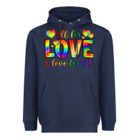 Navy all for love and love for love Heavyweight Hoodie - LillyAllenDesigns