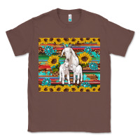 Chestnut goats mom and baby sunflowers gemstones serape leopard glitter wooden Classic Tee - Artiststas