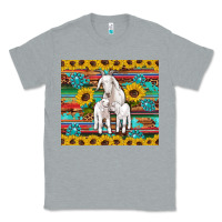 Heather Grey goats mom and baby sunflowers gemstones serape leopard glitter wooden Classic Tee - Artiststas