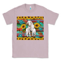 Lilac goats mom and baby sunflowers gemstones serape leopard glitter wooden Classic Tee - Artiststas