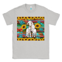 Moon Dust goats mom and baby sunflowers gemstones serape leopard glitter wooden Classic Tee - Artiststas