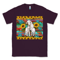 Plum goats mom and baby sunflowers gemstones serape leopard glitter wooden Classic Tee - Artiststas
