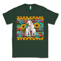 Sports Green goats mom and baby sunflowers gemstones serape leopard glitter wooden Classic Tee - Artiststas