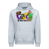 Heather Grey cajun to the core mardi gras Urban Hoodie - CowGirlArtShop