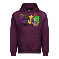 Mauve Wine cajun to the core mardi gras Urban Hoodie - CowGirlArtShop