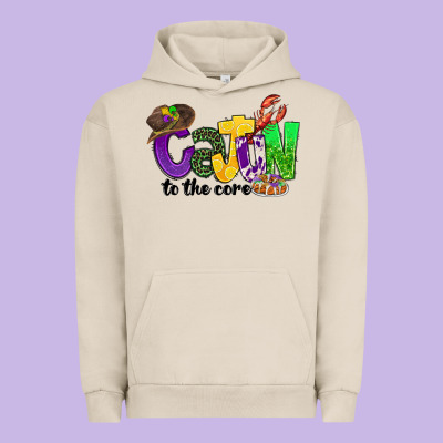 Cajun To The Core Mardi Gras Urban Hoodie Designed By Cowgirlartshop