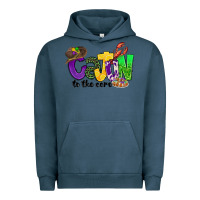 Pigment Midnight Navy cajun to the core mardi gras Urban Hoodie - CowGirlArtShop