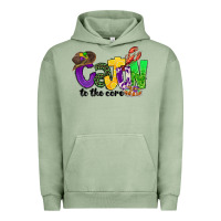 Pigment Oil Green cajun to the core mardi gras Urban Hoodie - CowGirlArtShop