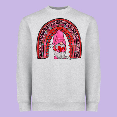 Valentines Gnomies Rainbow Heavyweight Sweatshirt Designed By Jahusdesignshop
