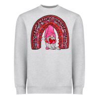 Heather Grey valentines gnomies rainbow Heavyweight Sweatshirt - JahusDesignShop