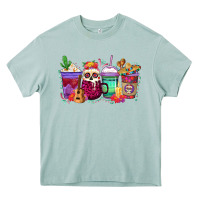 Arona dia de los muertos coffee cups Heavy Core Tee - texasbilliewilder