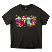 Asphalt dia de los muertos coffee cups Heavy Core Tee - texasbilliewilder