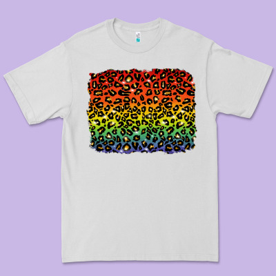 Premium Tee pride leopard background lgbt