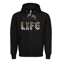 Black race life Zipper Hoodie - MaliasSmallBusiness