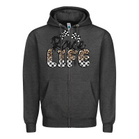 Charcoal Heather race life Zipper Hoodie - MaliasSmallBusiness