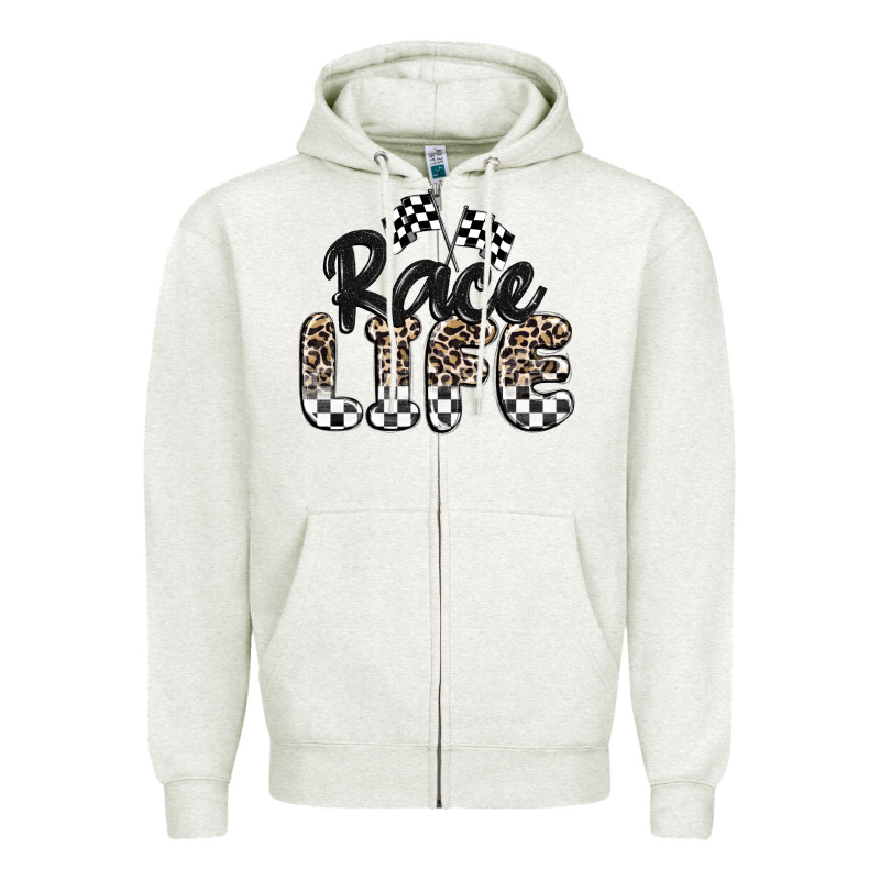 Race Life Zipper Hoodie by MaliasSmallBusiness | Teevron