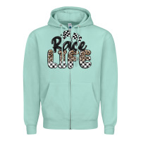 Seafoam race life Zipper Hoodie - MaliasSmallBusiness