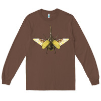 Chestnut Hercules Beetle With Wings Long Sleeve Tee - LillyAllenDesigns