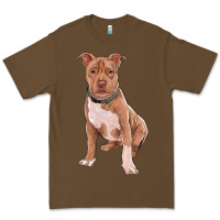 Cacao Brown Pitbull Premium Tee - RanaPortraitStore