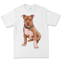 White Brown Pitbull Premium Tee - RanaPortraitStore