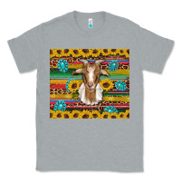 Heather Grey goat sunflowers gemstones serape leopard glitter Classic Tee - Artiststas