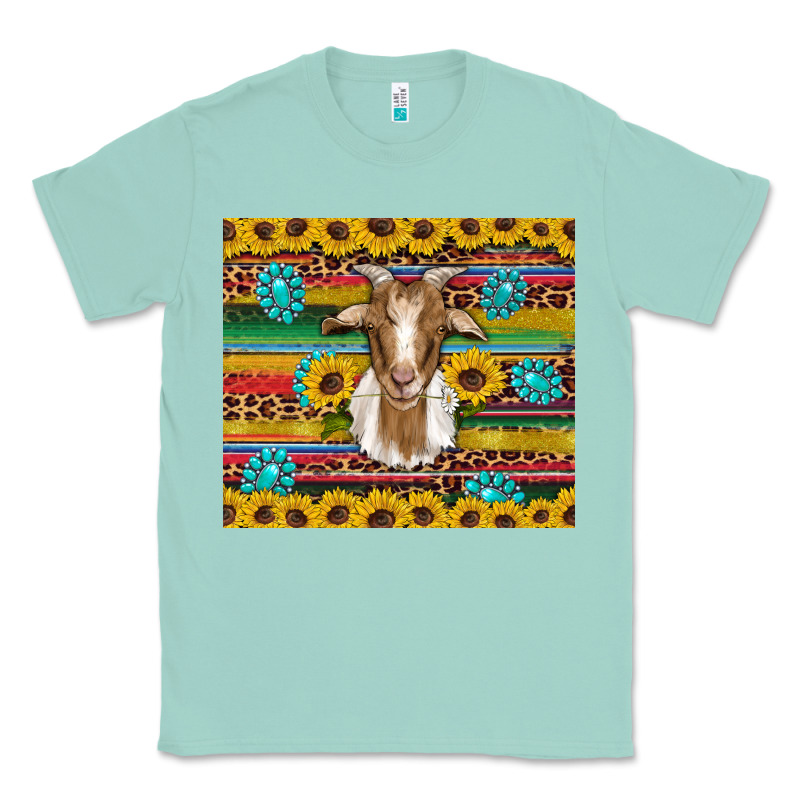 Goat Sunflowers Gemstones Serape Leopard Glitter Classic Tee by Artiststas | Teevron