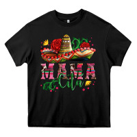 Black mama cita with sombrero hat and roses Heavy Core Tee - Artiststas