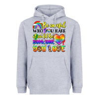 Heather Grey be careful who you hate it could be someone you Heavyweight Hoodie - LillyAllenDesigns