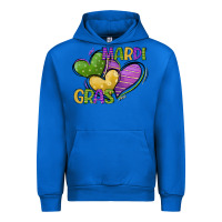Cobalt mardi gras heart Urban Hoodie - CowGirlArtShop