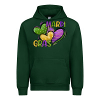 Forest Green mardi gras heart Urban Hoodie - CowGirlArtShop