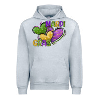 Heather Grey mardi gras heart Urban Hoodie - CowGirlArtShop