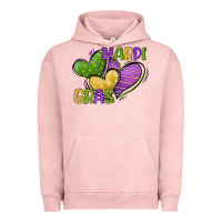 Pigment Salmon mardi gras heart Urban Hoodie - CowGirlArtShop