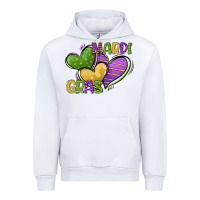 White mardi gras heart Urban Hoodie - CowGirlArtShop