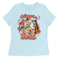 Baby Blue hippie soul Ladies Tee - MaliasSmallBusiness