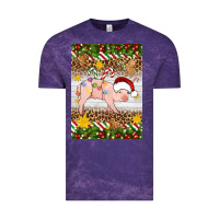 Cloud Purple christmas pig Vintage Tee - Artiststas