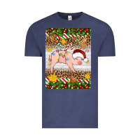 Vintage Denim christmas pig Vintage Tee - Artiststas