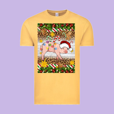 Christmas Pig Vintage Tee Designed By Artiststas