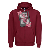 Burgundy when i die delete my kindle history Zipper Hoodie - MaliasSmallBusiness