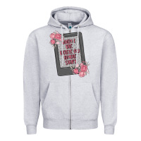 Heather Grey when i die delete my kindle history Zipper Hoodie - MaliasSmallBusiness