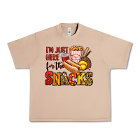 I'm Just Here For The Snacks Softball Urban Heavy Tee | Teevron
