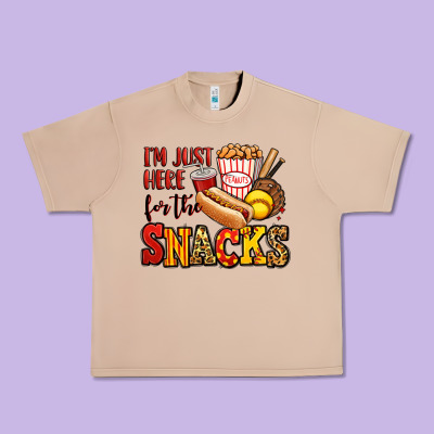 I'm Just Here For The Snacks Softball Urban Heavy Tee Designed By Jasminsmagicworld
