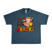 Midnight Navy i'm just here for the snacks softball Urban Heavy Tee - Jasminsmagicworld