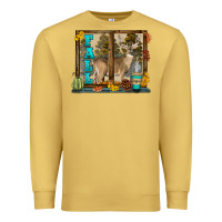Antique Gold White Tailed Buck Fall Premium Sweatshirt - LillyAllenDesigns