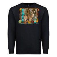Black White Tailed Buck Fall Premium Sweatshirt - LillyAllenDesigns