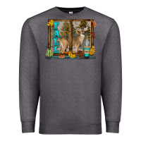 Charcoal Heather White Tailed Buck Fall Premium Sweatshirt - LillyAllenDesigns