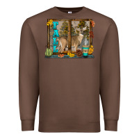 Chestnut White Tailed Buck Fall Premium Sweatshirt - LillyAllenDesigns