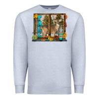 Heather Grey White Tailed Buck Fall Premium Sweatshirt - LillyAllenDesigns