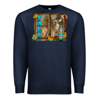Navy White Tailed Buck Fall Premium Sweatshirt - LillyAllenDesigns