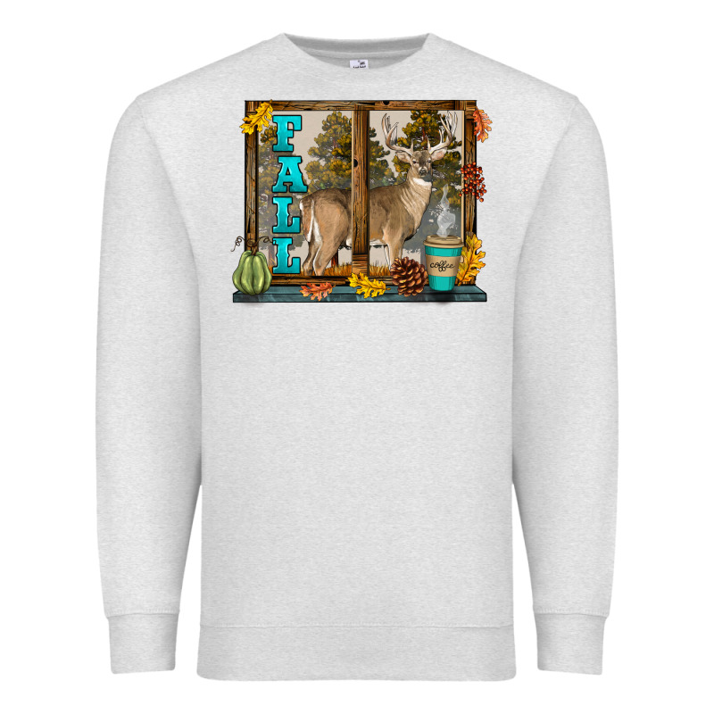 White Tailed Buck Fall Premium Sweatshirt by LillyAllenDesigns | Teevron